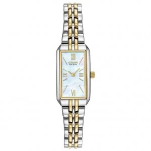 Image of Citizen Eco-Drive Silhouette Ladies Two Tone Bracelet Watch