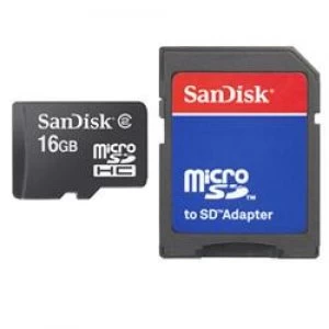 Image of SanDisk SDSDQB-016G-B35 + Adapter memory card 16GB MicroSD