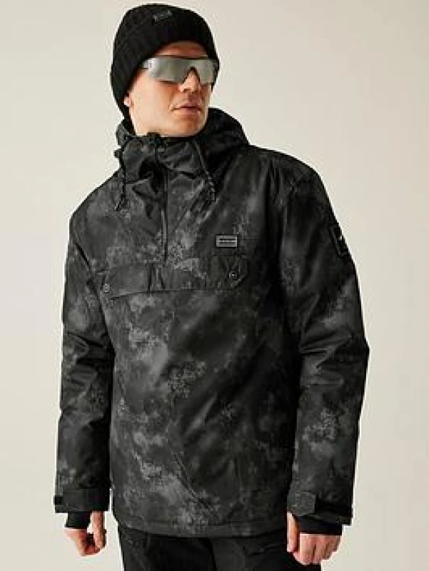 Image of Dare 2b Dare 2b Men Freeride Overhead Waterproof Breathable Insulated Skiing Jacket in Grey Size: Small Grey S Male 5063516186533