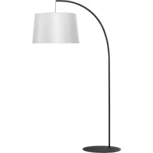 image of Kalaiya Arc Floor Lamp, Black, White, x E27 60W