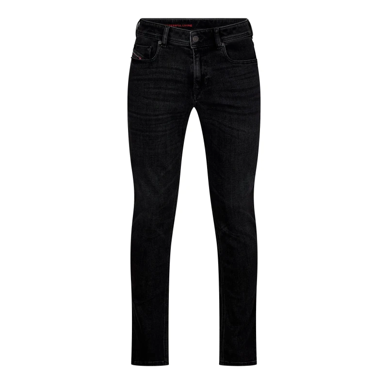 Image of Diesel Mens 1979 Sleenker Straight Leg Jeans Blk Gry Denim male 27W R