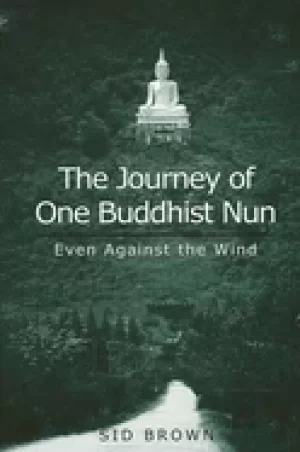 Image of journey of one buddhist nun even against the wind