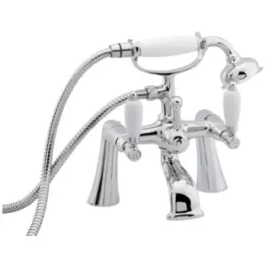 Image of Deva - Georgian Pillar Mounted Bath Shower Mixer Tap - Chrome