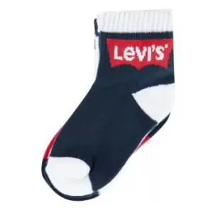 Image of Levis Levis 3 Pack of quarter Crew Socks Juniors - Blue