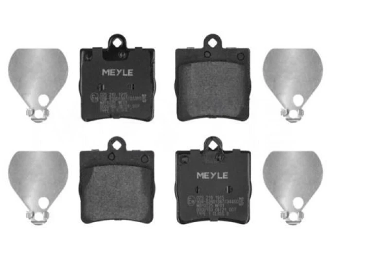 Image of MEYLE 025 219 1915 Brake pad set Rear Axle, not prepared for wear warning indicator, Original Quality, with anti-squeak plate Brake Pad Set,disc brak