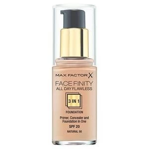 Image of Max Factor All Day Flawless 3 in 1 Foundation Natural 50 Nude
