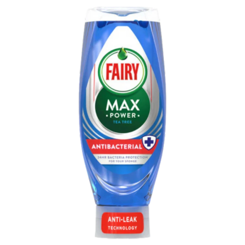 Image of Fairy Washing Up Liquid Max Power Tea Tree Antibacterial 640ml NWT7458 NWT7458