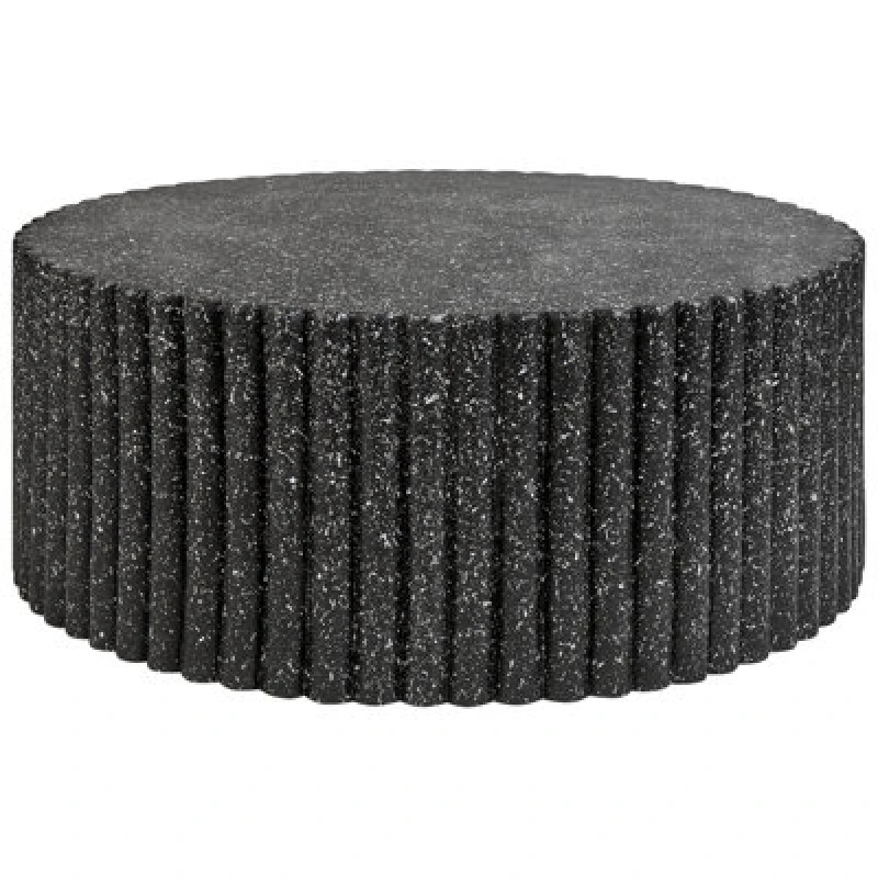 Image of Beliani Coffee Table Pozza Ii 106cm 106cm Terrazzo Effect Black Terrazzo