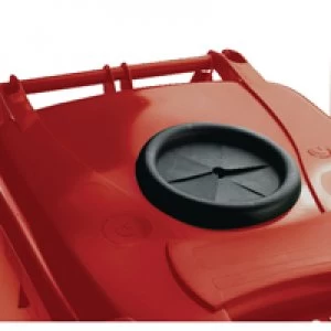 Image of Slingsby Wheelie Bin 240L With Bottle Bank Aperture and Lid Lock Red 377871