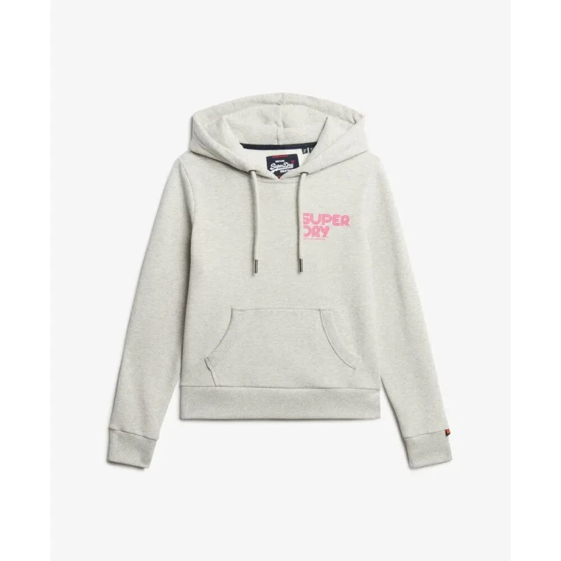 Image of Superdry Womens rainbow striped hoodie sweatshirt Superdry Gris Female XS