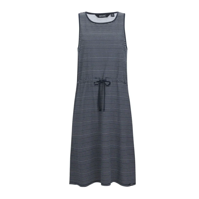 Image of Regatta Womens Amorie Cotton-Blend Jersey Dress in Navy Size: 10 Navy Female 10