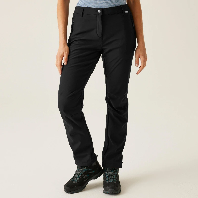 Image of Womens waterproof trousers Regatta Geo II Noir Female 38 Short