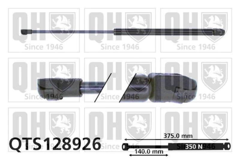 Image of QUINTON HAZELL Bonnet strut QUINTON HAZELL QTS128926