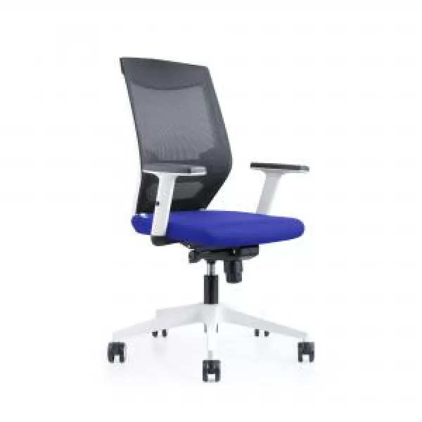 Image of ROCADA ERGOLINE Operators Mesh Chair with White Frame - Blue 908W-3