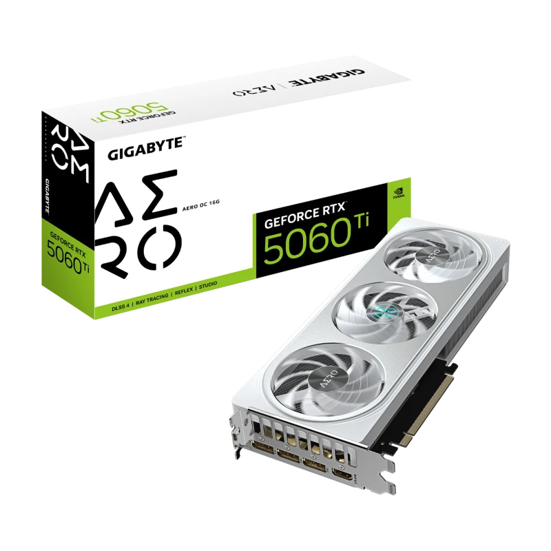 Image of Gigabyte GeForce RTX 5060 Ti AERO OC 16GB Graphics Card - GV-N506TAERO OC-16GD