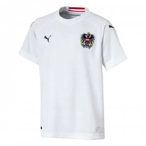 Puma Austria Away Shirt 2018 Junior - White