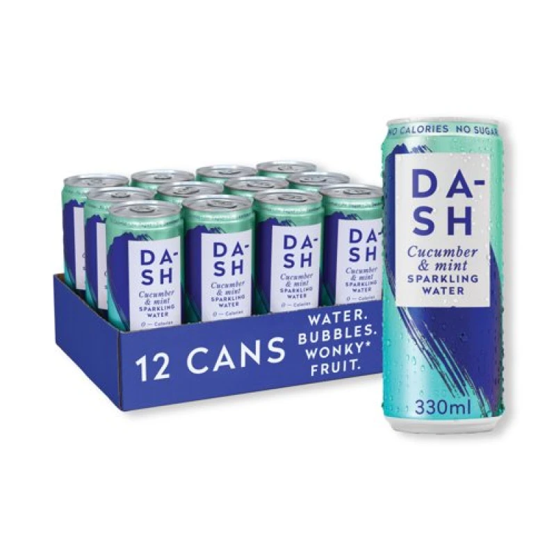 Image of Dash Cucumber Sparkling Water 330ml (12 Pack) DBL002