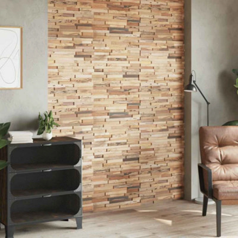 Image of VIDAXL Wall Cladding Panels 10 pcs 1.03 m² Recycled Teak Wood Vidaxl 8720286290576