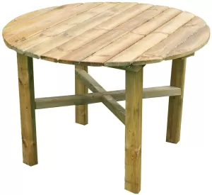 image of Zest4Leisure Wooden Abbey Round Table