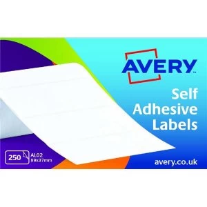 Image of Avery AL02 Typewriter Address Labels 89 x 37mm on a Roll Pack of 250 Labels