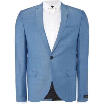 image of Label Lab Terrell SB1 Notch Lapel Textured Suit Jacket - Blue