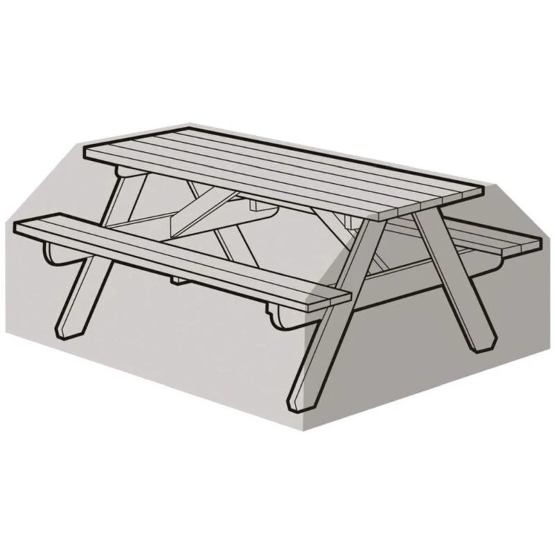 Image of Garland 8 Seater Picnic Table Cover Black W1508