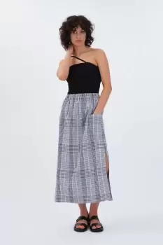 Image of Fanna Midi Skirt, Multi Check / 12