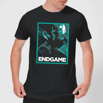Image of Avengers Endgame War Machine Poster Mens T-Shirt - Black - 3XL - Black