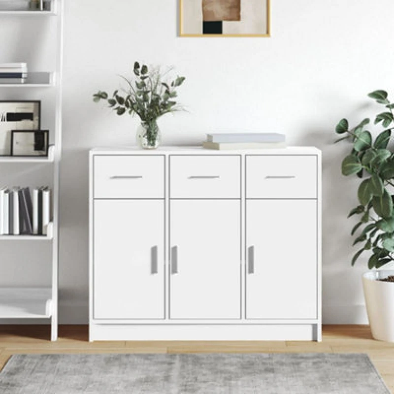 Image of Vidaxl Sideboard White 91X28X75cm Engineered Wood