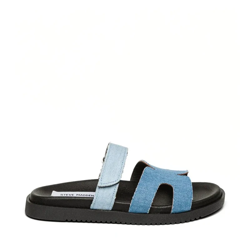 Image of Steve Madden Womens slides Steve Madden Missile-E Bleu Female 37