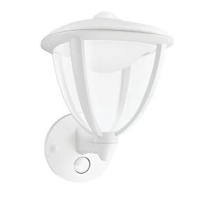 image of Philips Robin White Wall Lantern with PIR - 4.5W