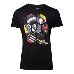 image of Marvel Ant-Man and the Wasp - Ant-Man Head Mens Large T-Shirt - Black