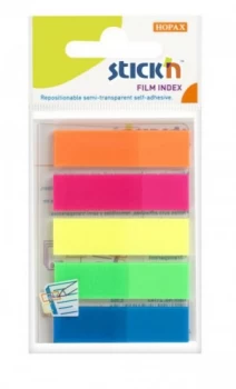 image of Value Stickn Film Indexes 12mm 124 Tabs Neon Colours 21050