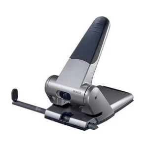 image of Leitz Heavy Duty 2 Hole Punch Silver 65 Sheets of 80gsm Paper