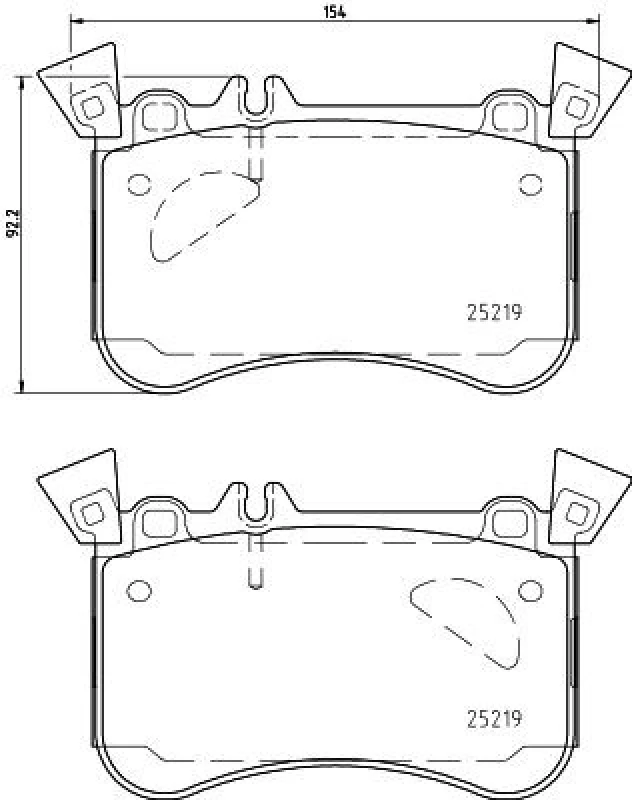 Image of HELLA Brake pad set HELLA 8DB 355 021-771