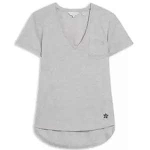 Image of Ted Baker Lovage V Neck T-Shirt - Grey