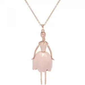 image of Ted Baker Ladies Rose Gold Plated Tuula Tulip Ballerina