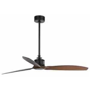 Image of Faro JUST Black, Wood Ceiling Fan With DC Motor Smart - Remote Included