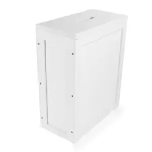 image of Wooden Bathroom Storage Unit White M&amp;W