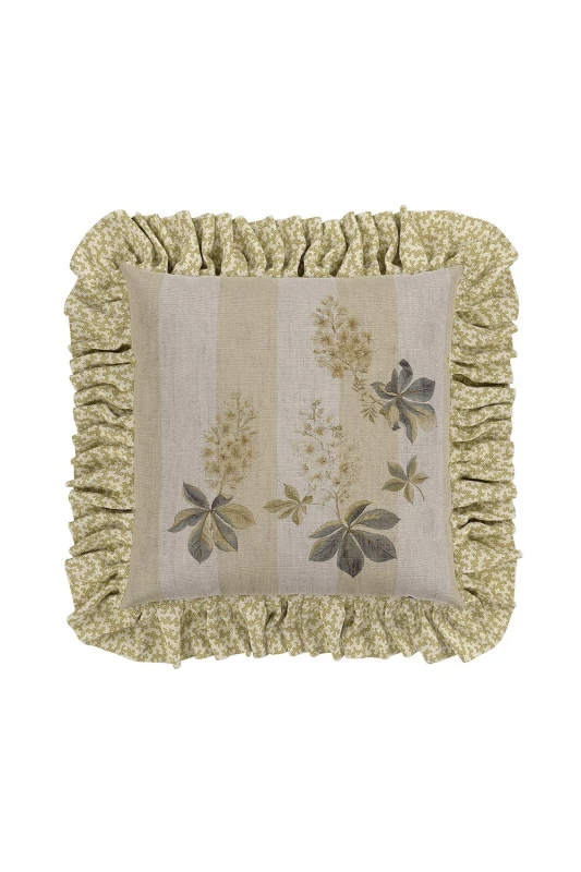 Image of Sanderson Sanderson 'Chestnut Tree' Cotton Cushion in Grey Size: 45cm x 45cm Grey 45cm x 45cm Unisex 5016709704427