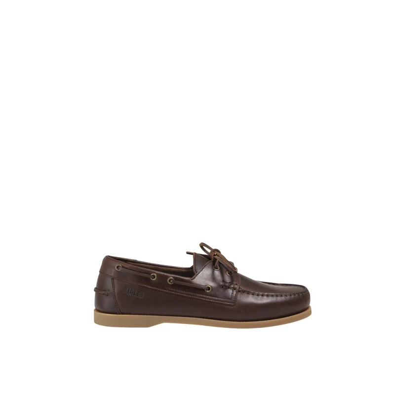 Image of Aigle Leather boat shoes Aigle New Nubil LTR Marron Unisex 44