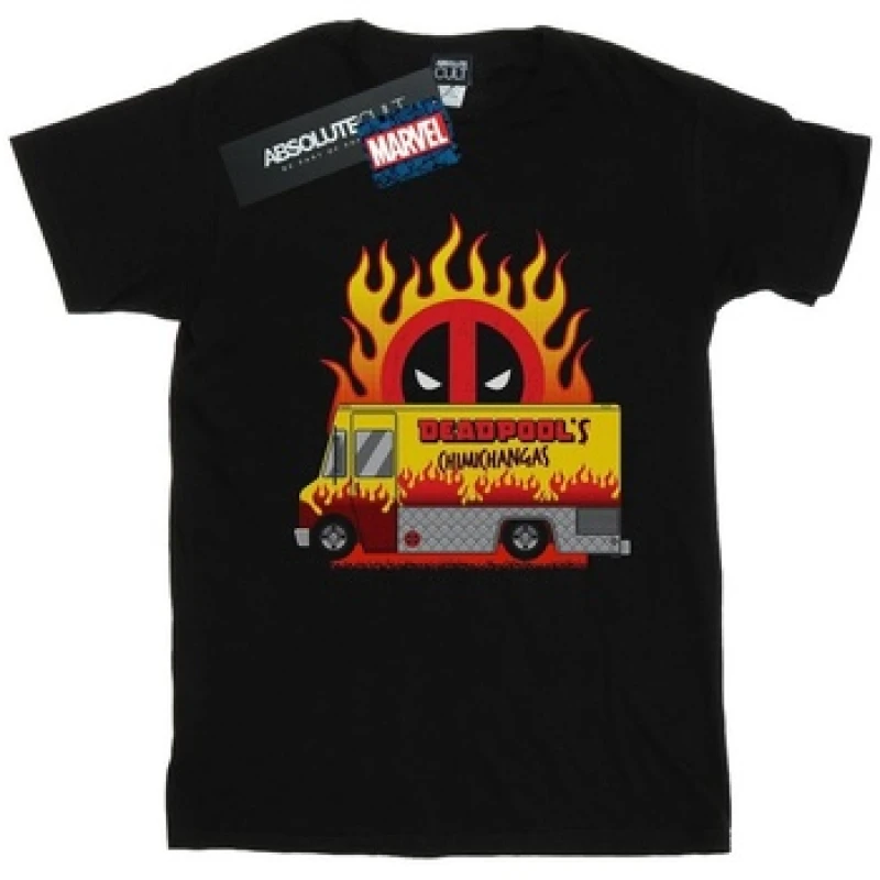 Image of Marvel Deadpool Chimichangas Van T-Shirt Black male