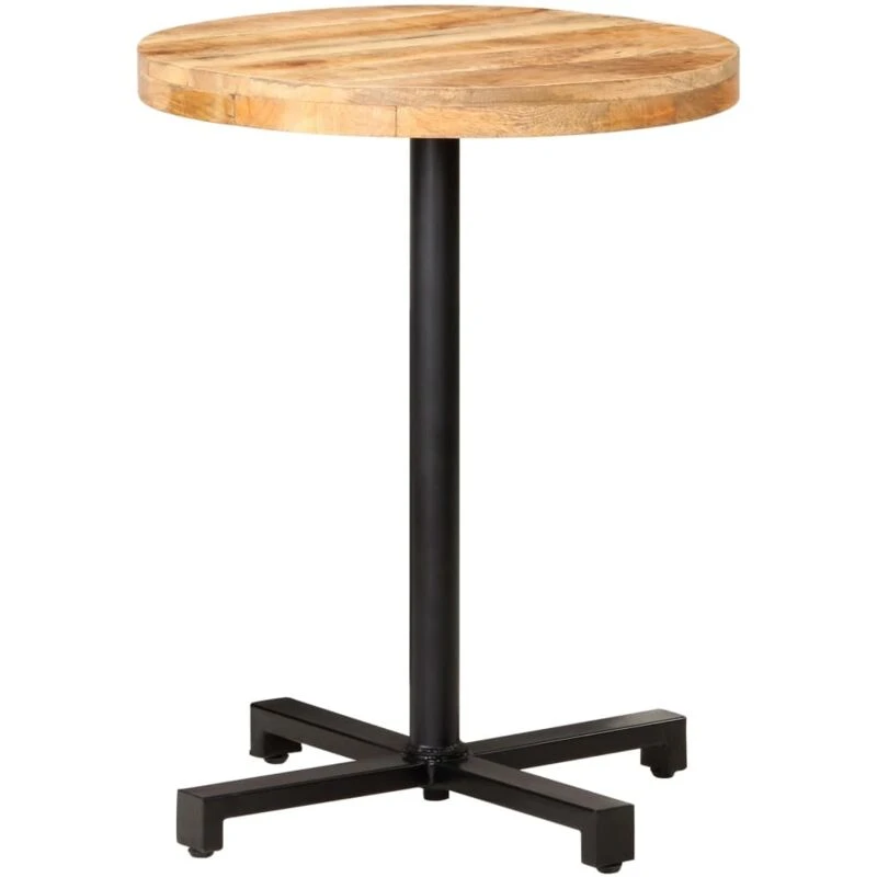 Image of VIDAXL Bistro Table Round Ø60x75cm Rough Mango Wood Vidaxl 8720286110317