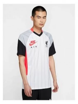 image of Nike Mens Liverpool Fc Air Max Jersey, White Size M Men