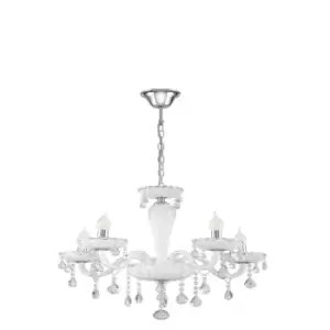 Image of Eglo White 5-light Chandelier