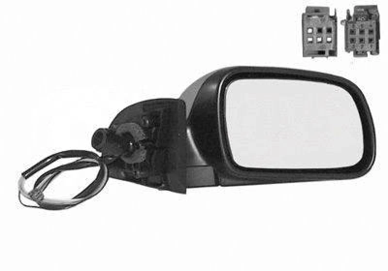 Image of VAN WEZEL 4040828 Wing mirror * HAGUS * Right, with temperature sensor, primed Outside Mirror (50)