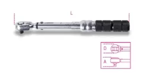 Image of Beta Tools 605E/10 1/4" D Click Type Reversible Torque Wrench 2-10Nm 006050110