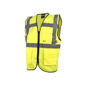 Image of Scan - SFV09 Hi-Vis Utility Vest Yellow Waistcoat - m (41in) scahvuwm