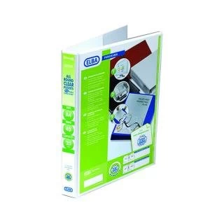 image of Elba Panorama 25mm 4 D-Ring Presentation Binder A4 White Pack of 10