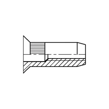Image of M10 Steel Countersunk Head Knurled Rivet Nut (Box-100) - Qualfast
